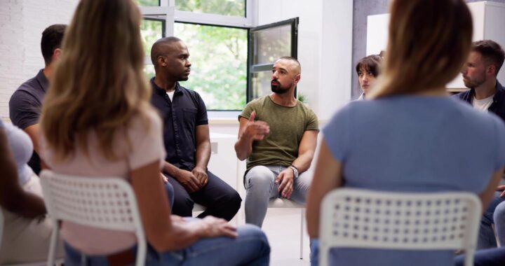 A group counseling session