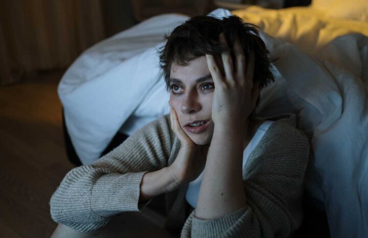 A woman with insomnia